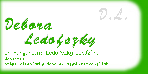 debora ledofszky business card